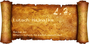 Lutsch Hajnalka névjegykártya